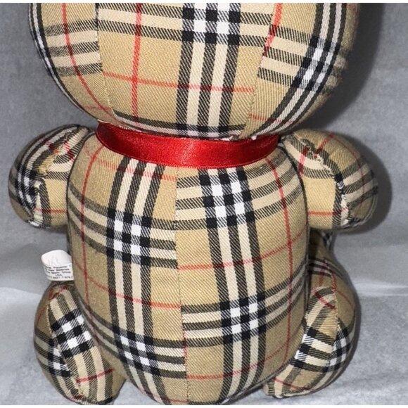 VINTAGE BURBERRY TEDDY BEAR PLUSH FRAGRANCE NOVA CHECK RARE FIND - Picture 4 of 7